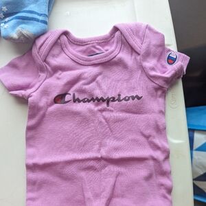Champion pink onesie 0-3 month